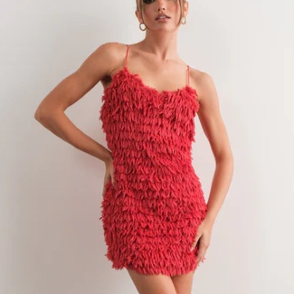 Pretty Garbage Cocktail Mini Dress in Red